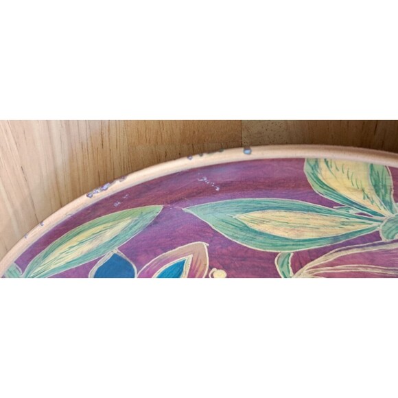 Oriental Accent Covington Collection Decorative Plate Red Floral with Gold Trim - Picture 4 of 8